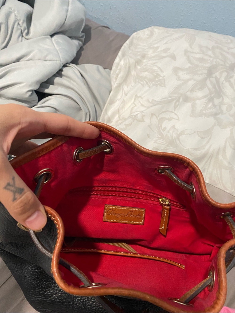 Dooney pebble leather bucket bag - Picture 9 of 14
